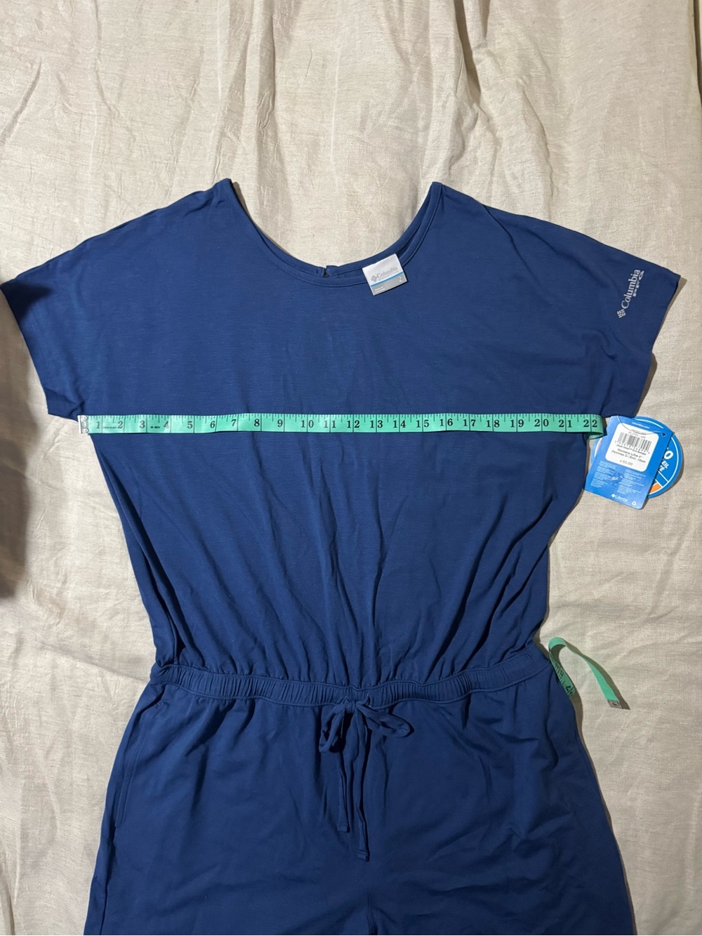 Columbia Navy Women’s One-Piece Romper with Drawstring Waist Size XL Nwt - Picture 2 of 9